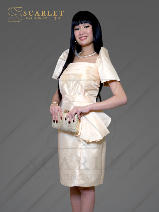 Modern Filipiniana Dress for Oath Taking woman dress formal dress