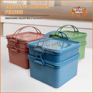 RANTANG HAJATAN PERSEGI - Rantang Susun Plastik / Tempat Makan / Bekal