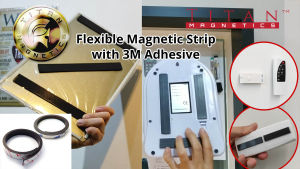 Magnetic Tape with Metal Strip Adhesive Base Combo Set 1meter x 20mm Width Flexible Magnet with Metal Base Set