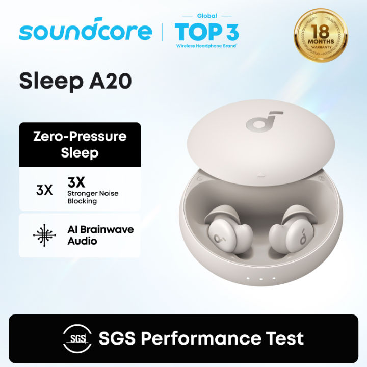 Soundcore Sleep A20 by Anker Sleep Earbuds Noise Blocking Sleep