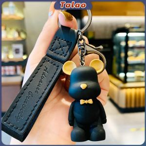 Talao Cartoon Keychain Cute Bear Doll Keyring Bag Pendant Couple Car Keyholder 4 Colors