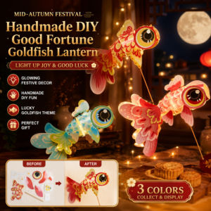 Lucky Goldfish Lantern DIY Craft Kit Mid Autumn Festival Chinese Traditional Handmade Paper Lantern Festive Home Decoration Party Decoration