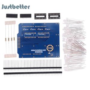 【New Arrival】4X4X4 3D LED Cube DIY Kits Portable Blue Display Smart Electronics LED Cube Creative LED Cube Electronic Kit for Arduino