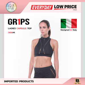 ชุดชั้นในสปอร์ตบรา สปอร์ตบรา สปอร์ตบราออกกำลังกาย LADIES CAPSULE TANK TOP ZIP สีดำ Size.L แบรนด์ GR1PS จาก Ai Retail