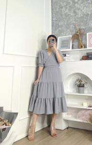 CJ FASHION - SET #2190 KIMMY KIMONO TOP WITH MIDI FLARE SKIRT PREMIUM