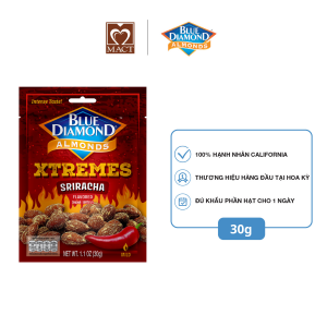 Hạnh nhân BLUE DIAMOND - Vị cay Sriracha Thái Lan - Túi 30g
