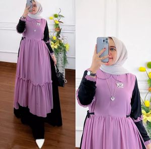 ZIFA FASHION // COD // TAMARA DRESS // GAMIS MELAYU MODE // GAMIS SUSUN // GAMIS MALAYSIA TERKINI // FASHION WANITA TERKINI