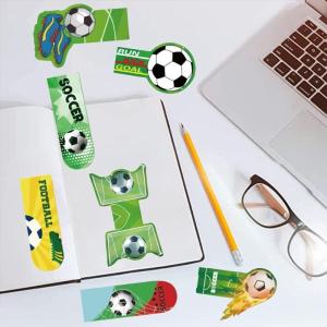 Pack of 30 Soccer Theme Paper Bookmarks Paper Book Page Divider for Book Lover Writer Reader Teacher Reading Accessories