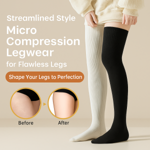 Slimming Knee High Socks With Micro-compression Knee Supporting And Anti Varicose Vein Socks Winter Thickened Fleece Socks For Women
