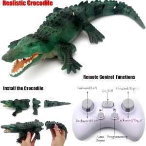 Mainan RC Crocodile 2.4 GHz Baterai Cas - Mainan Buaya Remote Control