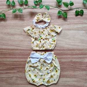 Setelan Bayi Perempuan 3-18Bulan CHERYL free Bandana by LittleKoda