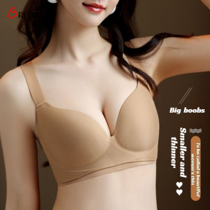【SINGABRALETTE】Minimizer Seamless Bra Wireless Soft Support Push Up Anti-Sagging Breathable Bra Anti-Roll Full Cup Women Underwear