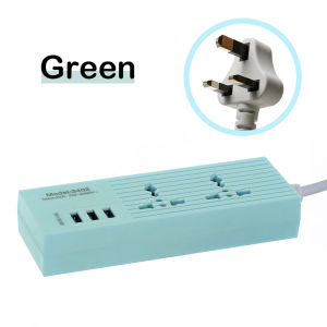 Power Socket 2 Universal Socket 3 USB Extension Socket Plug Ports  2M Cable Power Strip(jalur kuasa)USB插座插排