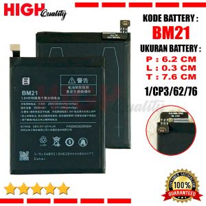 Baterai Xiaomi Mi Note 5 / Mi Note Bamboo / Redmi Note Bambu Batre Battery Original BM21 BM-21
