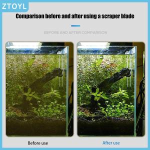 ZTOYL Fish Tank Cleaning Tool Flat Sand Algae Removal Dual-use Glass Algae Removal Scraper Household Cleaning Tool Aquarium Accessorie