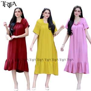 Paket Hemat 90RB Dapat 3 Daster Fuji Polos Kekinian Crinkle Airflow Premium Best Seller