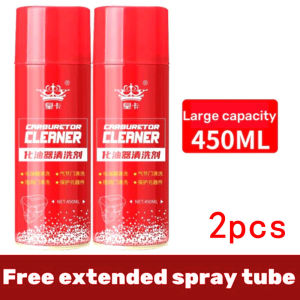 Throttle Body / Carburetor & Choke Cleaning Agent with Extended Spray Tube Car Care Accessories 450ml High Quality Car & Motorcycle Motosikal Throttle Body / Carburetor & Choke Cleaner Injector Cleaner Spray COD