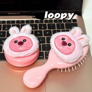 Hot Style Plush Loopy Airbag Comb Little Beaver Mirror Comb Go Out Portable Dressing Up Massage Comb Mini Small Comb Kawaii Girl