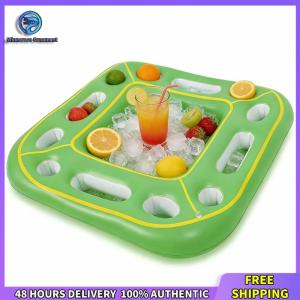 Winnereco Floating Pool Games Table W/ Food Drink Holder Inflatable Pool Party Tray Float for Adult Beach Summer Party Hot Tub