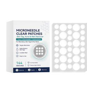 AMZ Salicylic Acid Acne Micro-Needle Patch Invisible Ultra-Thin Water-Soluble Micro-Crystal Patch Helps Ripen Red Swollen Pimples Absorbs Pus Repairs Acne Marks Concealing Acne Patch 144pcs