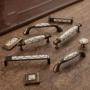 MICANGP วินเทจ ยุโรป ด้วยสกรู ตู้ โต๊ะเครื่องแป้ง ฮาร์ดแวร์เฟอร์นิเจอร์ ลูกบิดประตู ลูกบิดตู้ ที่จับดึง ที่จับลิ้นชัก