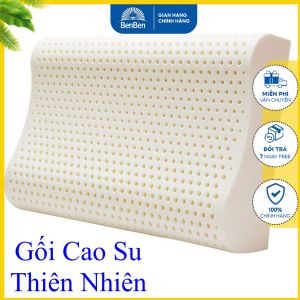 Gối nằm cao su thiên nhiên size 40x60cm thiết kế gợn sóng thích hợp cho người thích nằm cao hoặc thấp gối chống ngáy và giảm đau mỏi vai gáy benbenshop