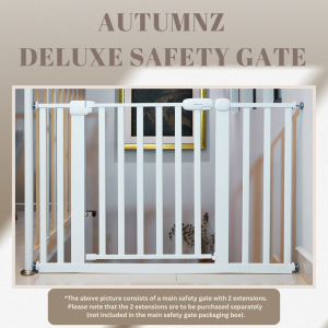 Autumnz Deluxe Safety Gate (Auto Close & Fits Doorway) | Safety Gate Extension
