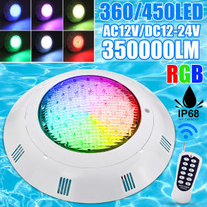 BABEDUO Swimming Pool Light AC12V LED Underwater Light Waterproof 18W/25W/35W/45W LED IP68 Fountain Spotlight RGB Landscape Pond with Remote Control dimmable Outdoor Garden Lawn Lamp