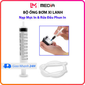 Ống Xi Lanh Mực In Ống Bơm Nạp Mực In Ngâm Rửa Đầu Phun Ống Chiết Dung Dịch Kèm Ống Nhựa Và Kim Bơm