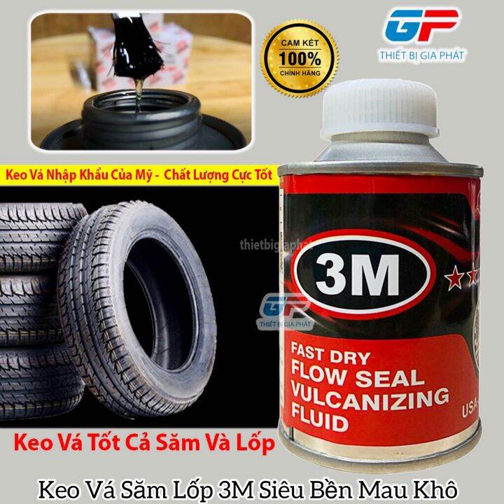 Keo Vá Săm Lốp Xe Máy, Ô Tô 3M Chuyên Dụng ( Dung Tích 125ml ) - Nhựa Vá Săm Lốp Xe Ô Tô Mau Khô, Độ Bền Cao