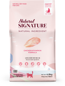 Natural Signature Cat (Chicken) เนเชอรัล ซิกเนเจอร์ อาหารแมว ออร์แกนิค จากประเทศเกาหลี (ไก่) 4.8 Kg.