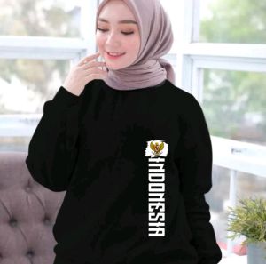 Bisa COD Sweater Pria Wanita Garuda Indonesia Kaos Hut RI 17 Agustus Sweter Pancasila Crewneck Nkri