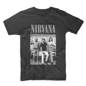 Kaos Band Nirvana Personnel Kurt Cobain Grunge Rock Legend T Shirt Dewasa Pria Wanita