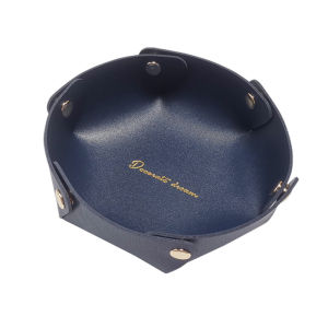 Nordic Leather Porch Key Storage Tray Living Room Bedroom Desktop Cosmetics Jewelry Stationery Sundry Storage Bsket Home Folding storage box