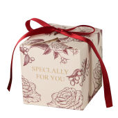 Hộp quà tặng hộp quà cưới mini hoạ tiết hoa 4 mùa size S (kèm dây buộc) - gift box - Hộp quà sự kiện candy box KT 7x7x7cm