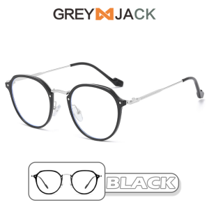 Grey Jack Kacamata Antiradiasi Blueray Model Oval TR+Metal Bisa Minus Anti Radiasi Blueray Photocromic Bluecromic 8076