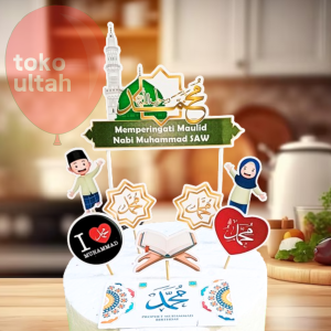 Topper / Hiasan Tumpeng Tema Maulid Nabi Muhammad SAW