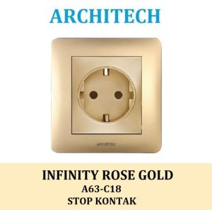 ARCHITECH INFINITY A63-C18 GOLD Stop Kontak - Colokan Listrik