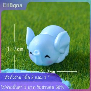 [COD] EHBqna KITCHEN เครื่องประดับตกแต่งตั้งโต๊ะรูปช้างสีฟ้าน่ารักรูปการ์ตูนช้างขนาดเล็กอุปกรณ์แบบทำมือรูปปั้นหุ่นบ้าน