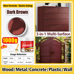 GOMOO 1KG Pintura Pangbakal Multi Purpose Wood paint Anti Rust Waterproof Metal Paint Heavy Duty Protective Coating for Steel Iron Wood Concrete