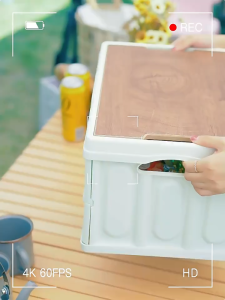 KALMI กล่องเก็บของพับได้ กล่องตั้งแคมป์ กล่องอเนคประสงค มีให้เลือก 3 สี ความจุที่แข็งแกร่ง 30L 56L ง่ายต่อการพกพา