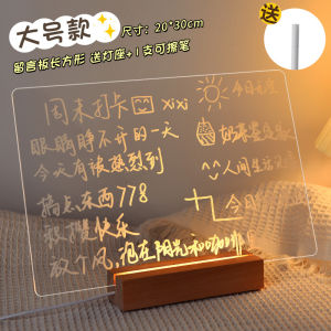 Acrylic message board luminous transparent board erasable note board desktop ornament ins writing board learning supplies