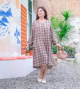 Janet Dress momelca isuka fashion Dress Wanita Jumbo XXLL