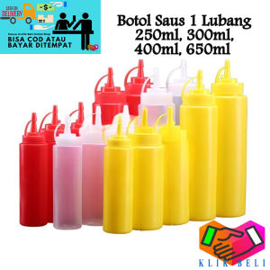 Klik-Beli Botol Saus 1 Lubang Dispenser Saos Mayonaise Kecap Minyak Tempat Bumbu Dapur Plastik Serbaguna