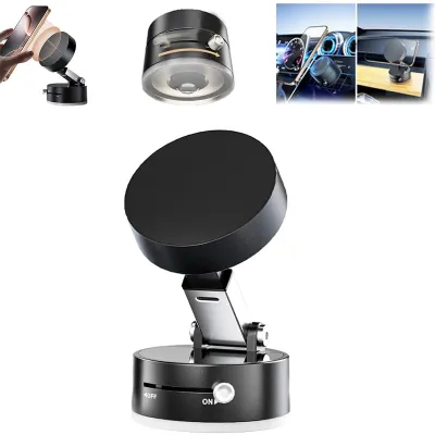 ANVORO Magnetic Car Phone Holder Vacuum Suction Mount Adjustable Dashboard Stand for Driving Navigation