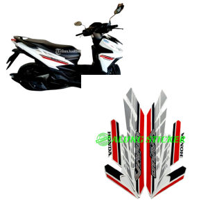 STIKER STRIPING LIS LES BODY MOTOR VARIO 125 TAHUN 2017 ISS WARNA PUTIH
