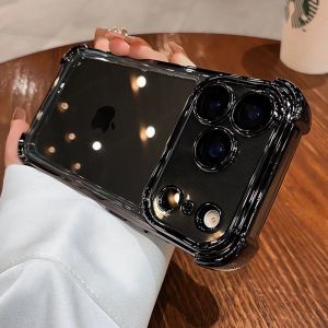 Plating Shockproof Silicone Phone Case for IPhone Air 17 Pro Max 16 Plus 16e E 15 Pro Max 14 13 Mini 12 11 Cover Casing