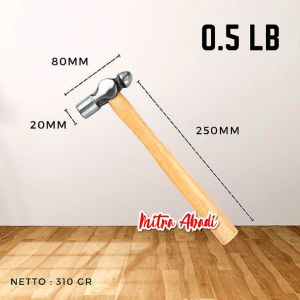 Martil Palu Konde Besi Pegangan Kayu / Ball Hammer