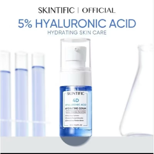 Skintific 4D Hyaluronic Acid Serum 20ml Peptides Ceramides Deep Hydration Plumping Strengthen Moisture Barrier