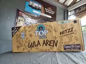 1 DUS TOP KOPI Gula Aren 22gr Isi 15 Sachet HITZ